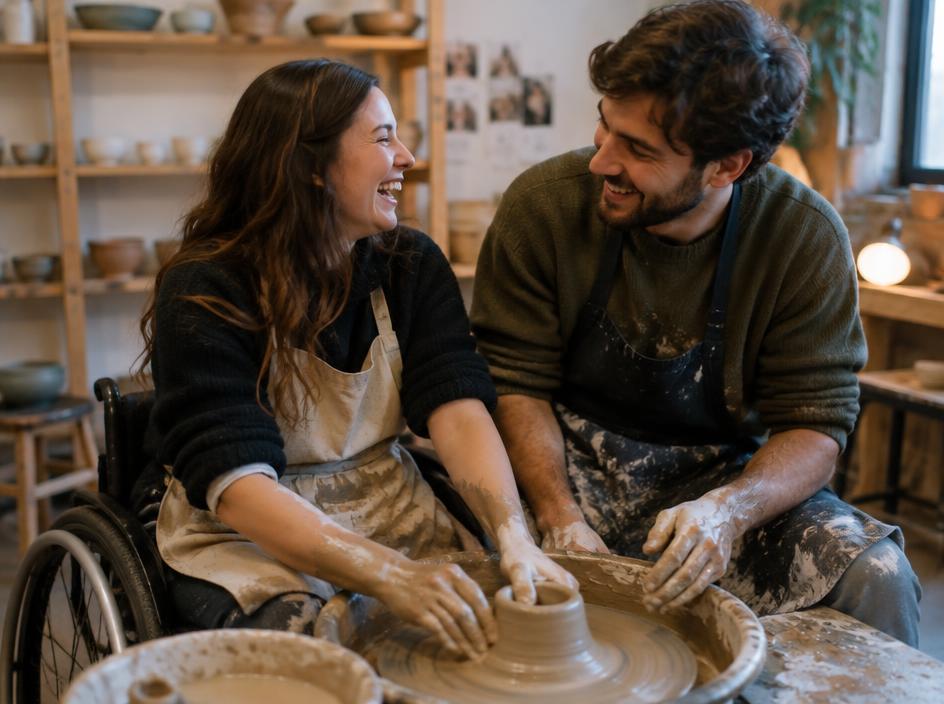 Pottery class for two